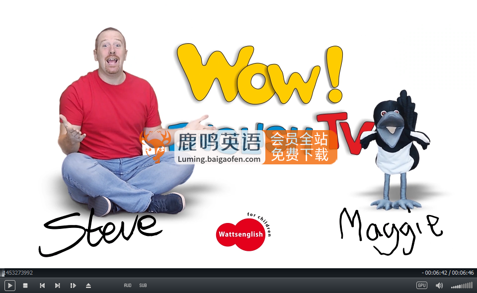 官网版无字幕《Wow English TV》史提夫少儿趣味英语动画视频，全1-8季总288集，百度网盘下载！