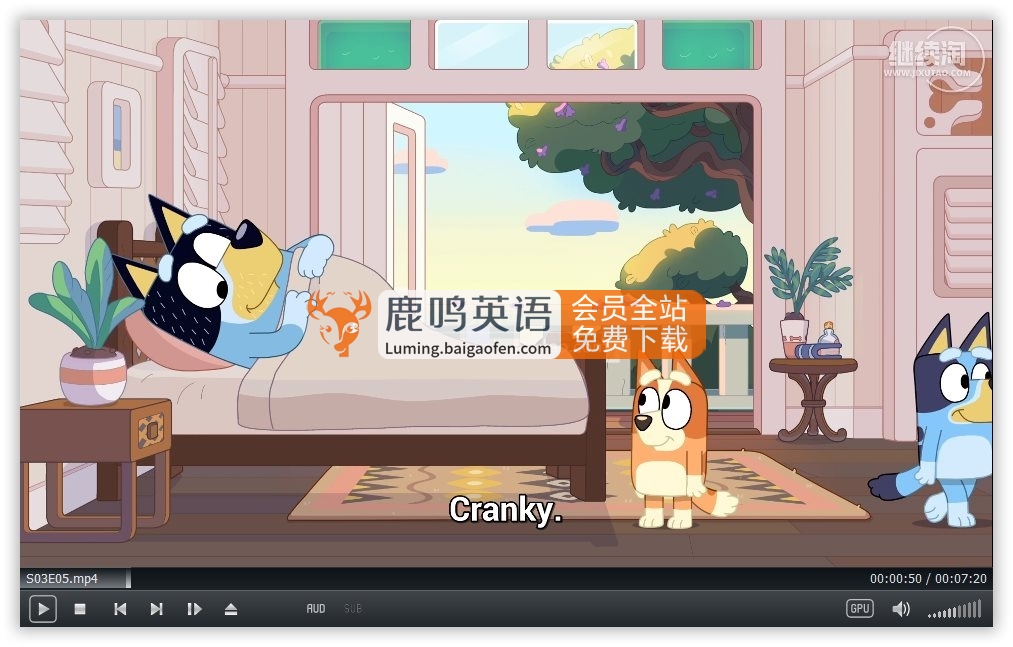 英文版《Bluey 布鲁伊一家 全集》全1-3季 迷你剧共194集，1080P高清视频带英文字幕，带配套音频MP3，百度网盘下载！