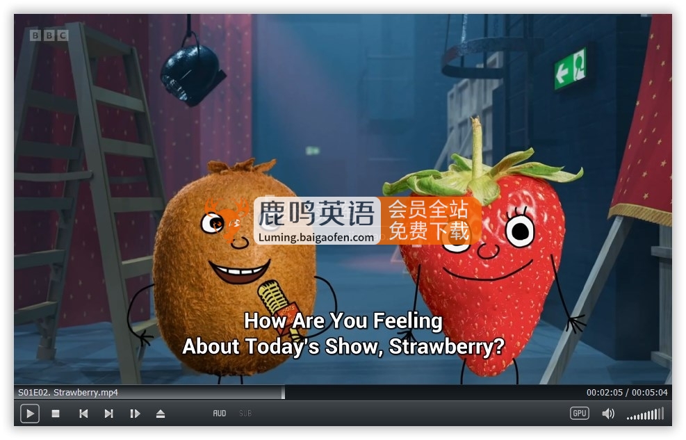 BBC水果蔬菜认知英文动画片《Roots and Fruits》全2季共47集，1080P高清视频带英文字幕，百度网盘下载！