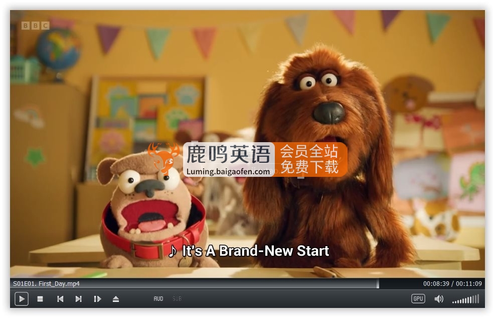 BBC英文动画《Dodges Pup School 小狗学校》全13集视频 13集儿歌，1080P高清视频带英文字幕，百度网盘下载！