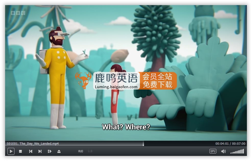 BBC英文动画《Big Lizard 大蜥蜴》全52集，1080P高清视频带英文字幕，百度网盘下载！