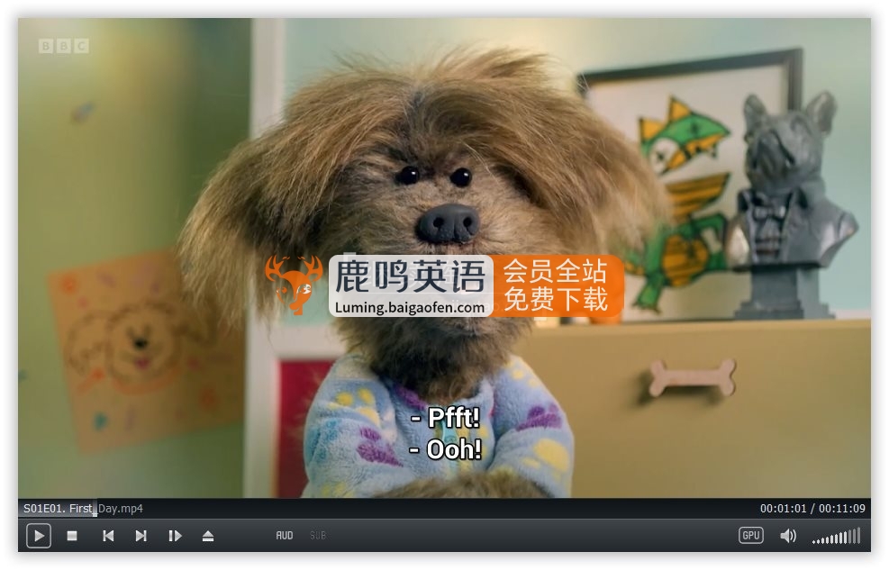 BBC英文动画《Dodges Pup School 小狗学校》全13集视频 13集儿歌，1080P高清视频带英文字幕，百度网盘下载！