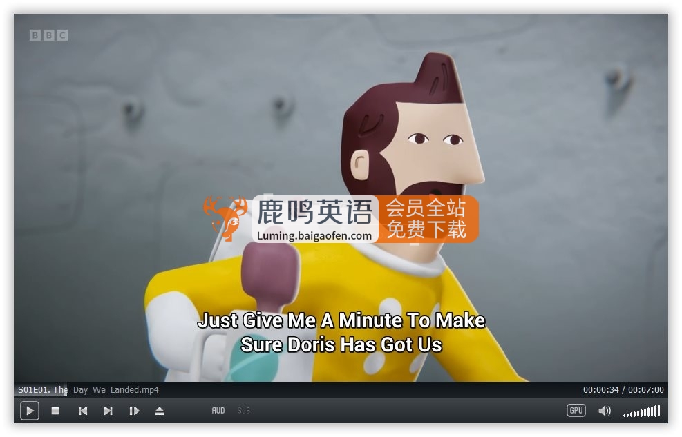 BBC英文动画《Big Lizard 大蜥蜴》全52集，1080P高清视频带英文字幕，百度网盘下载！