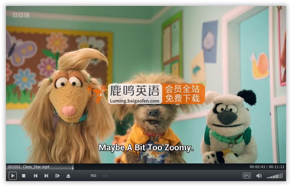 BBC英文动画《Dodges Pup School 小狗学校》全13集视频 13集儿歌，1080P高清视频带英文字幕，百度网盘下载！