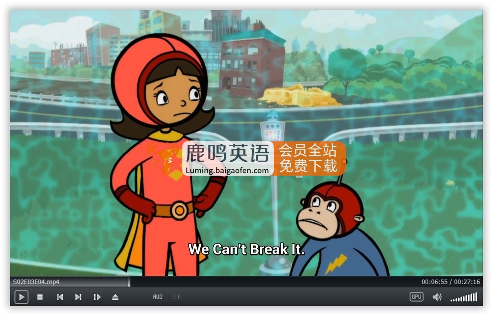 美国PBS英文动画《WordGirl 单词女孩》全1-8季共260集，1080P高清视频带英文字幕，百度网盘下载！