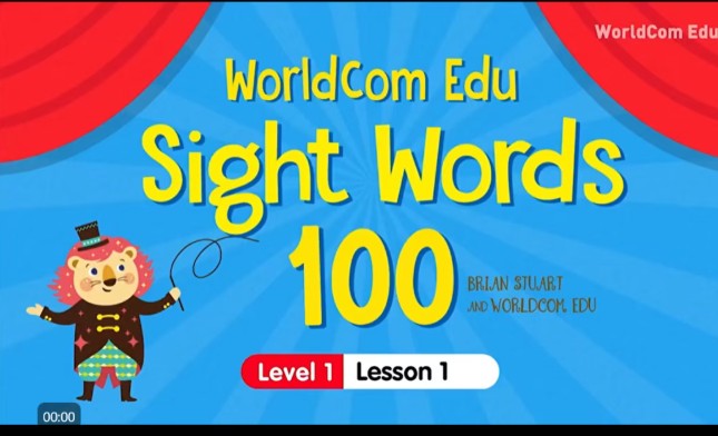 WorldCom Edu美国原版Sight Words 100 L1-L6全套教学视频第1张-惠学吧 Image