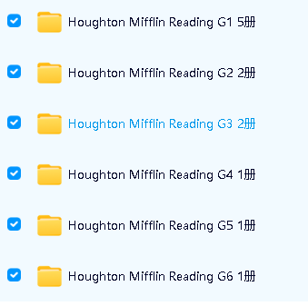 阅读教材 Houghton Mifflin Reading (小学1-6年级PDF) 百度网盘下载