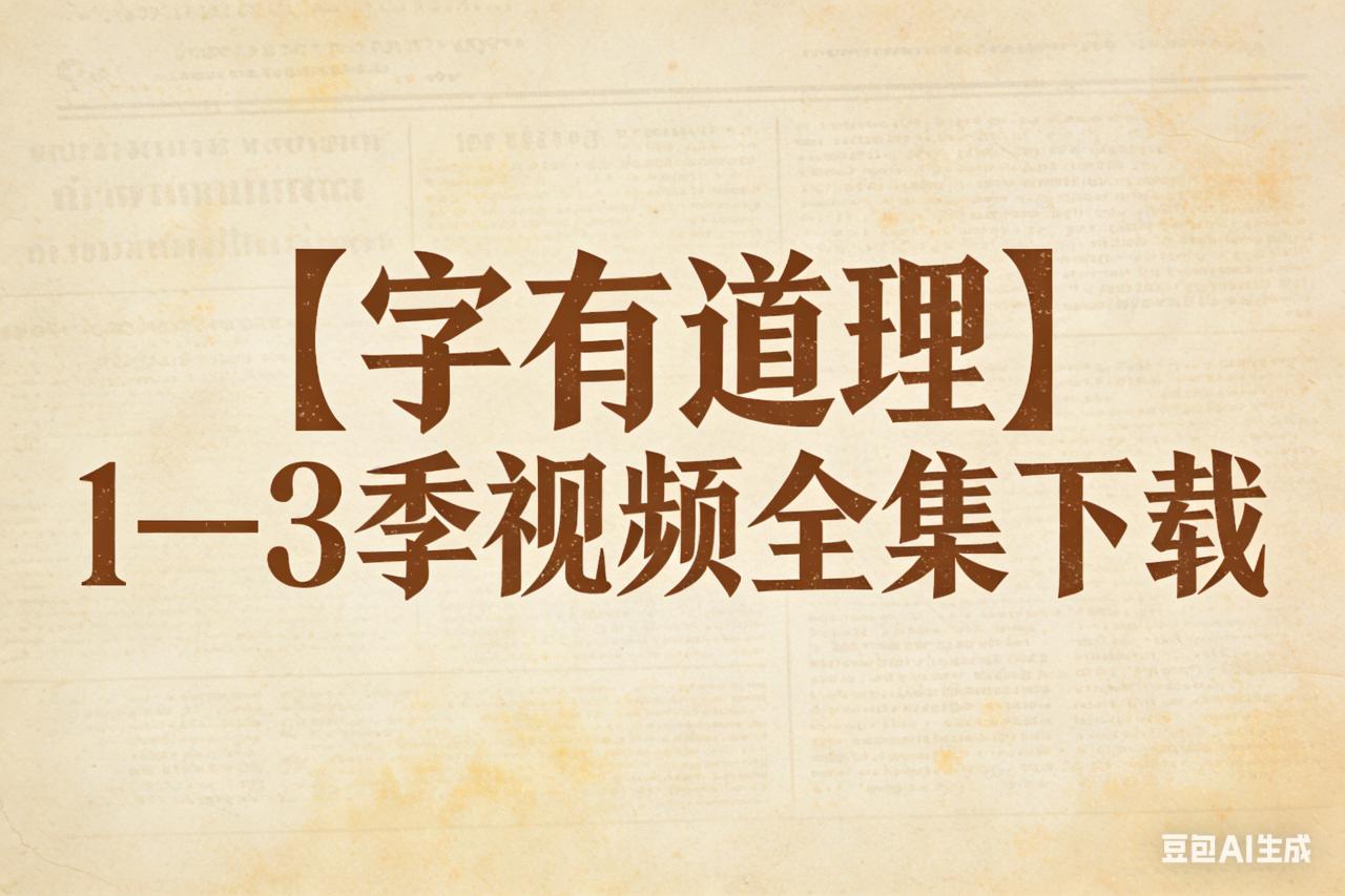 【字有道理】1—3季视频全集下载 儿童识字课程视频  百度网盘下载