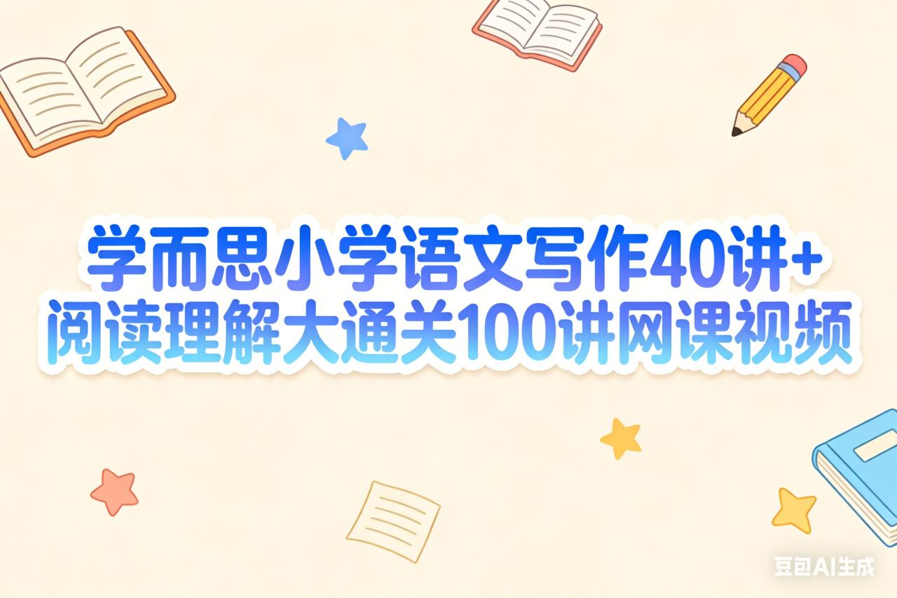 学而思小学语文写作40讲+阅读理解大通关100讲网课视频  夸克网盘下载