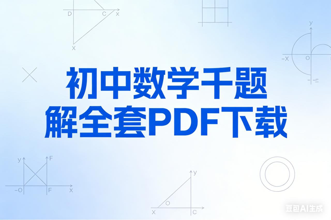 初中数学千题解全套PDF下载第1张-惠学吧 Image
